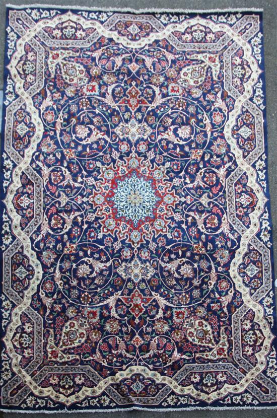 A Tabriz blue ground carpet,